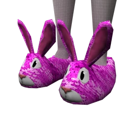 Easter Bunny Sequin Slippers (Hot Pink)