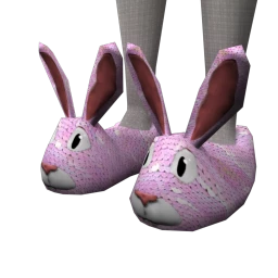 Easter Bunny Sequin Slippers (Pastel Pink)