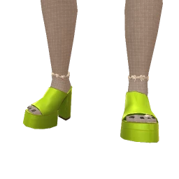 Cloud Nine Green Brat Girl Platform Heels