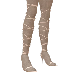 Chiara White Wrap Around Strappy Heels 
