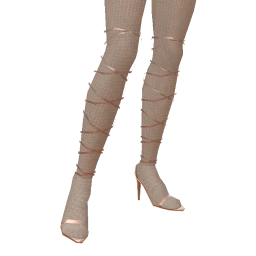 Ikon Elite Metallic Rose-Pink Lace Up Sandals