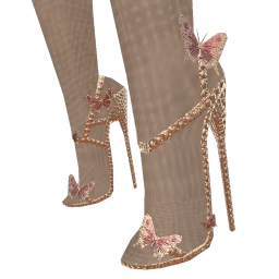 Cloud Nine Pink Crystal Butterfly Sandals