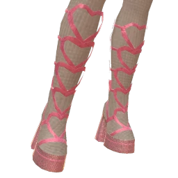 Cloud Nine Stomping Hearts Pink Heels