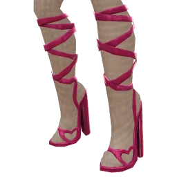 Cloud Nine Pink Velvet Rope Heels
