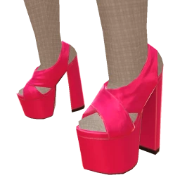 Cloud Nine Hot Pink Platform Sandals