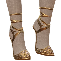 Cloud Nine Gold Crystal Geode Phantom Heels