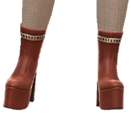 Cloud Nine Red Scarlet Bind Chain Heels