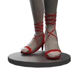 Cloud Nine Minimal Lace Heels - Hot Red