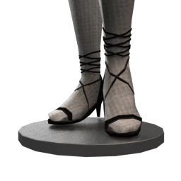 Cloud Nine Minimal Lace Heels - Midnight