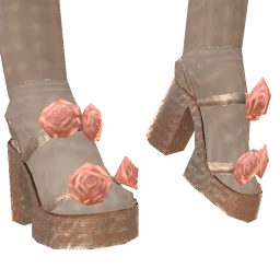 Cloud Nine Silver Roses Heels