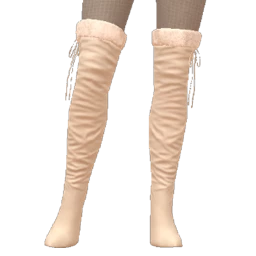 Cloud Nine Long Suede Heeled Boots With Fur