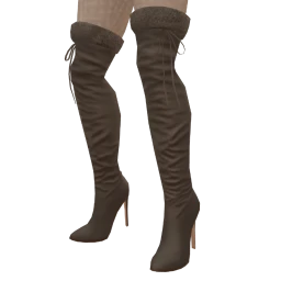 Cloud Nine Black Suede Boots With Fur