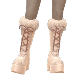 Cloud Nine White Winter Fur Heel Boots