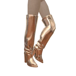 CoreMood Over The Knee Silver Boots 