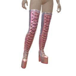 Cloud Nine Lace Up Platform Thigh High Boots