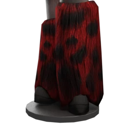 Cybergoth Monster Fur Boots - Red