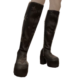 Delirious Tall Black On Black Star Platforms