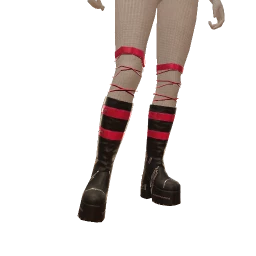 Delirious Red Cut Out High Heeled Leather Boots