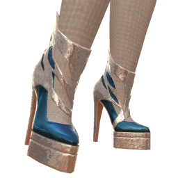 Delirious Silver And Blue Heels