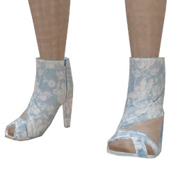 Cloud Nine Blue Floral Elegance Heels