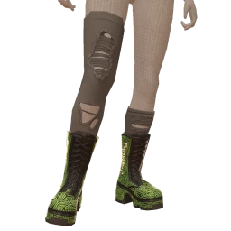 Drop Science Cyber Circuit Platform Boots With Ripped Socks