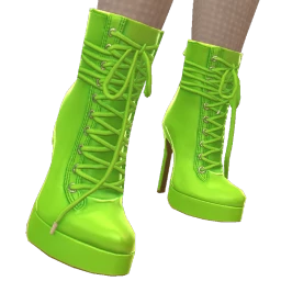 Drop Science Neon Green Lace-Up Heels