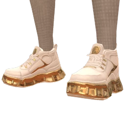 Drop Science White Liquid Gold Chunky Sneakers