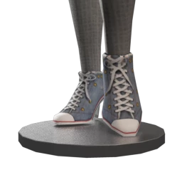 Sporty Denim Heeled Trainers