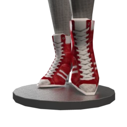 Punk Couture Red Leather Boots