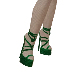 Drop Science Green Sparkle Platform Shoes