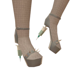 Dusted Spiky Syringe Heels