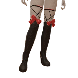 Delirous Red Velvet Bow Boots