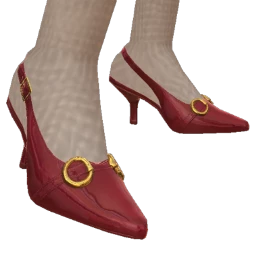 Foal Burgundy Slingback Heels