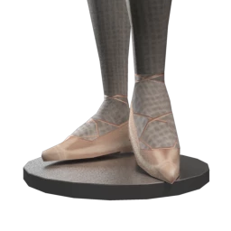 Nude Lace Up Ballet Flats