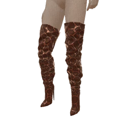 Front Row Velvet Mocha Thigh High Boots