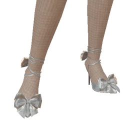 Front Row Blue Lovie Bow Heels