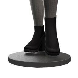 Chunky Black Suede Boots