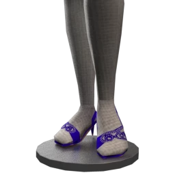 Front Row Chic Strappy Heels - Blue