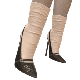 Front Row Business Casual Open Back Stilettos And Socks