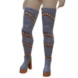 USAesthetics Over The Knee Denim Boots