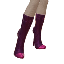 Ikon Elite Metallic Suede Rose-Violet Stiletto Boots