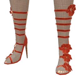 Mahiki Orange Bright Zinnia Heels