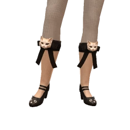 Front Row Kitten Heels With Matching Socks