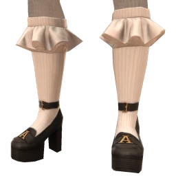 Front Row Heeled Moccasins With Contrast Socks