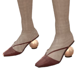 Front Row Burgundy Pearl Low Heels