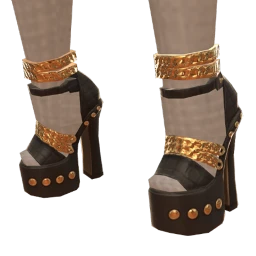 Ikon Elite Croc Noir Platform Heel