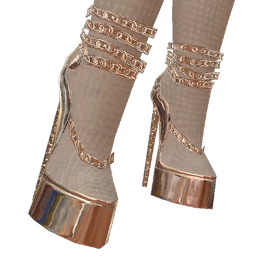 Ikon Elite Silver Chains Platform Heels