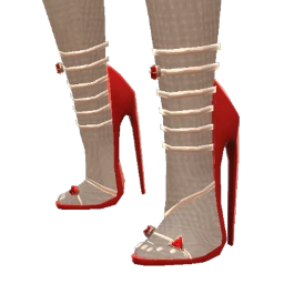Ikon Elite White And Red Strappy Heels