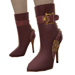 Ikon Elite Mauve Velvet Buckle Ankle Boots