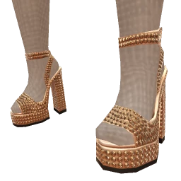 Ikon Elite x BlancDeBlanc Bronze Diamond Platform Sandals